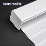 Sheer Shades Soft Fabric Silhouette Shangri-La Two Sheer Layers Square Metal Valance Corded