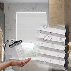 Shallow Mount Cellular Shades with Top Down Bottom Up Operation Waterproof and Dustproof for Bathroom Use