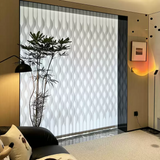Motorized S-Curve Wave Vertical Blinds S-Shaped Slats Hardwired/Battery Motor